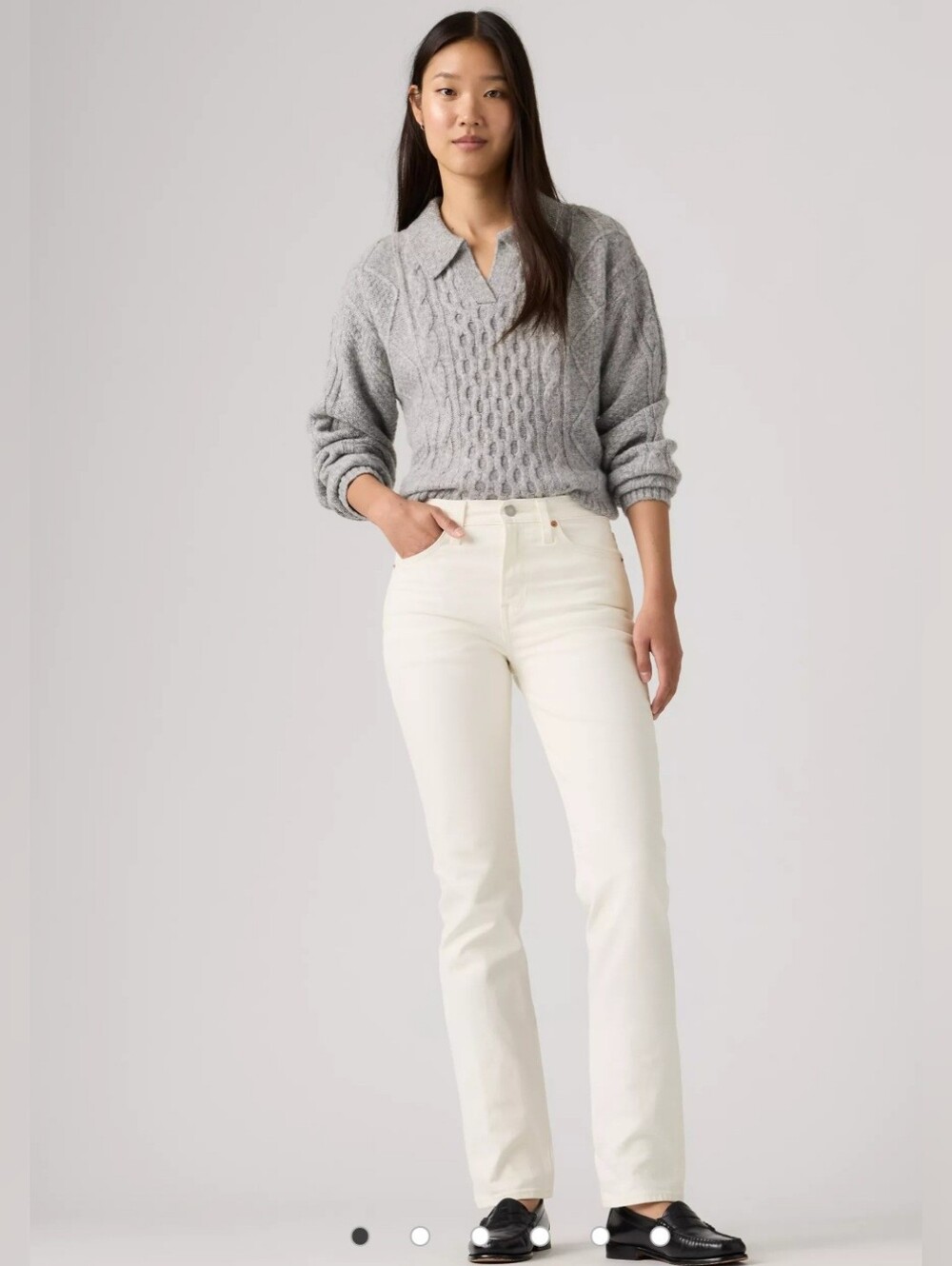 Levi's Women's Wedgie Straight White Jeans Sz 23 X 28 New School Summer Casual